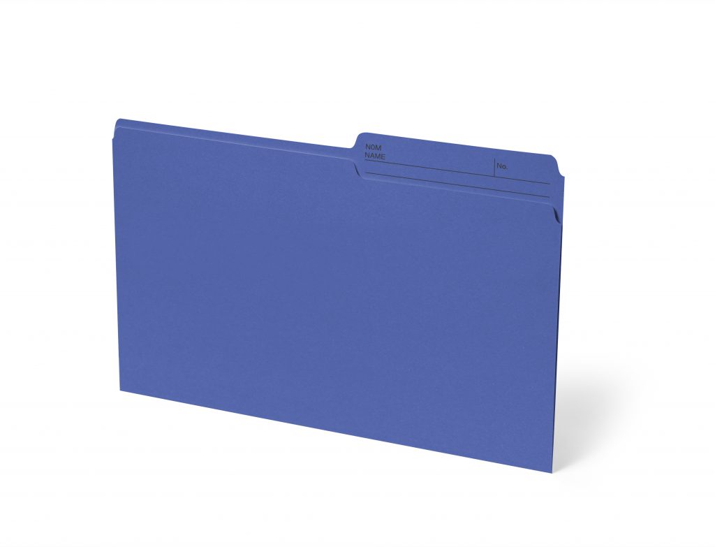 File Folder Size Legal Half cut tab Color Navy Pack 100 Continental